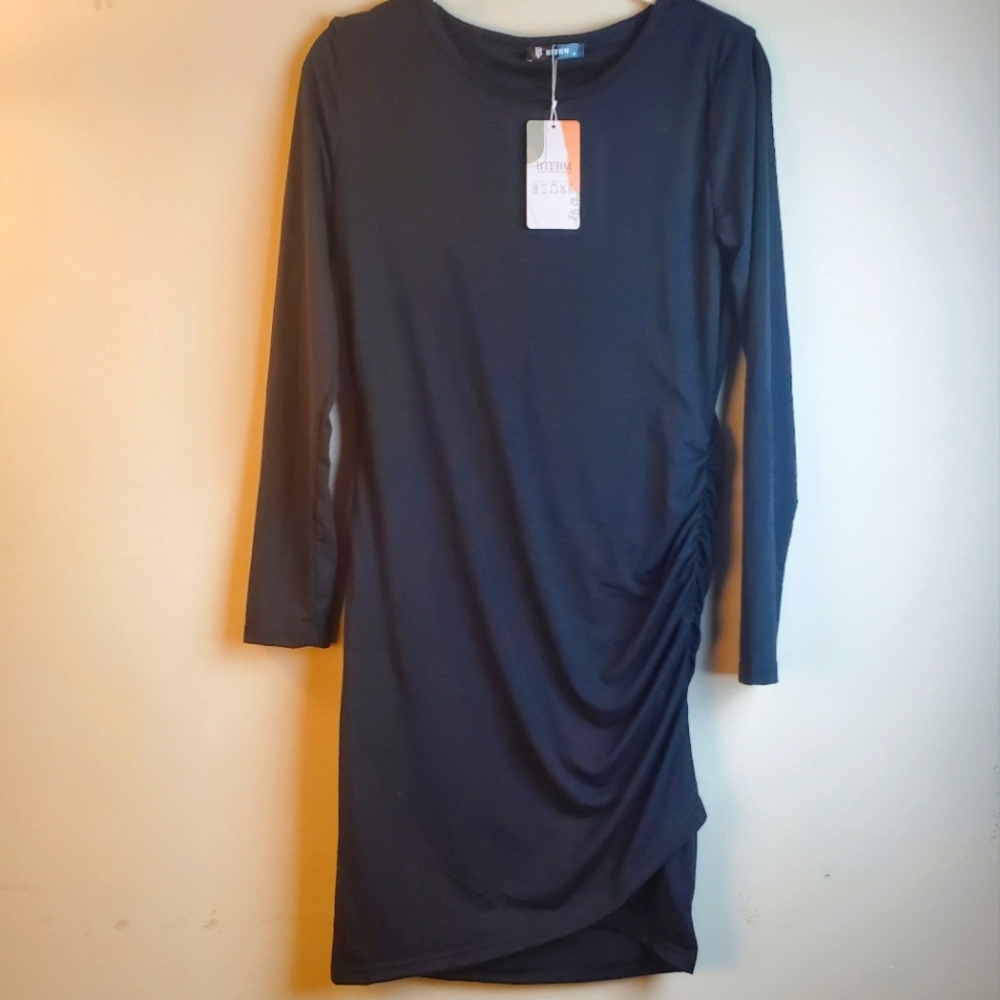 Maternity back long sleeve dress